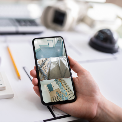 Evansville security camera feed on cell phone